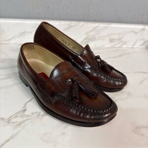 Cole Haan Men's Classic Pinch Tassel Loafer Brown 7.5D Dress Shoes Preppy